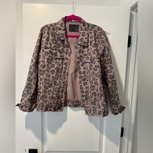 Blank NYC Camo Print Jacket with Pink Accents